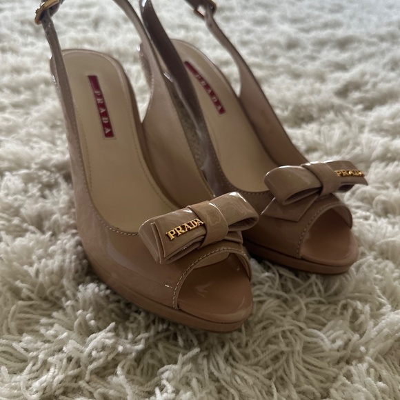 Authentic Prada Vernice Nude Espadrille - Size 37 - Picture 2 of 12